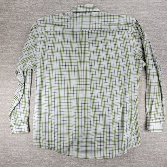 Burberry London Mens Shirt Large Green Plaid Button Down 100% Cotton - Picture 3 of 15